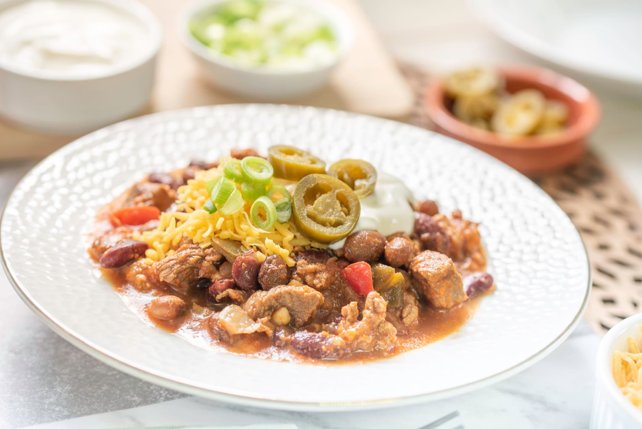 Chili épicé façon mexicaine avec trois viandes