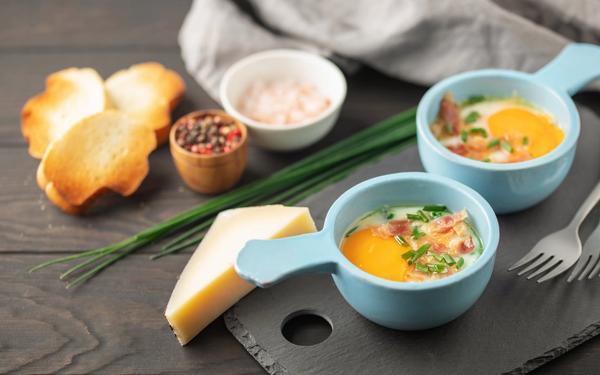 Recette œuf cocotte au bacon