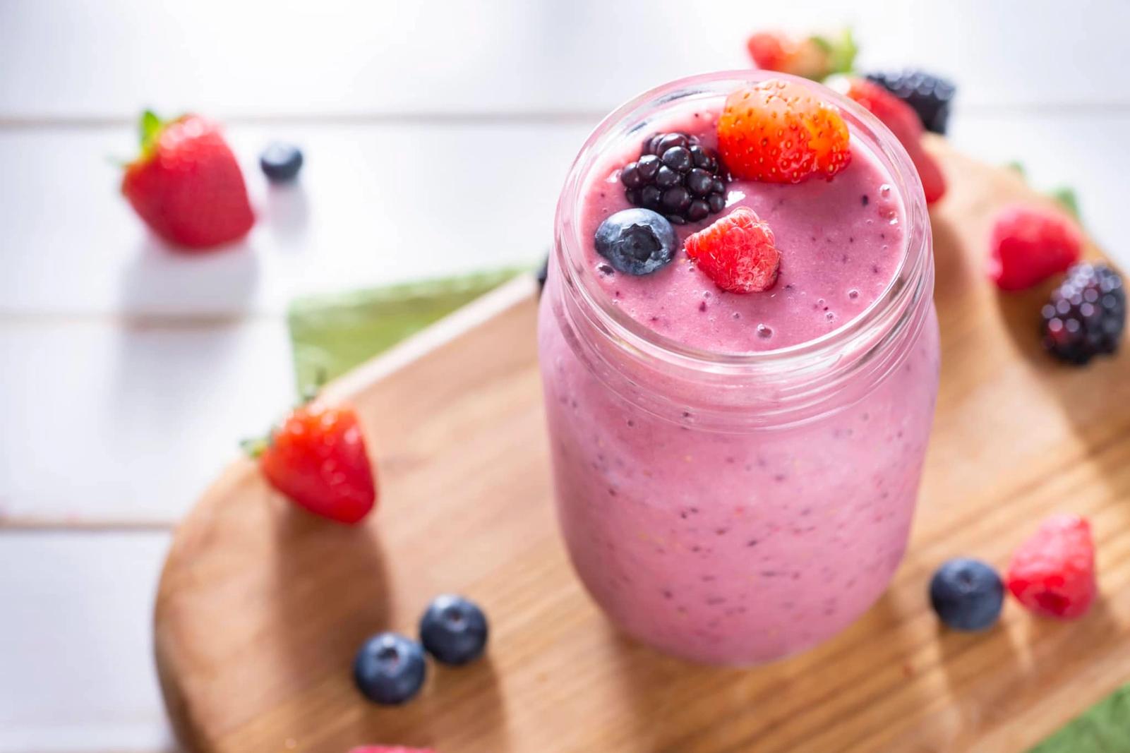 Recette smoothie framboise fraise