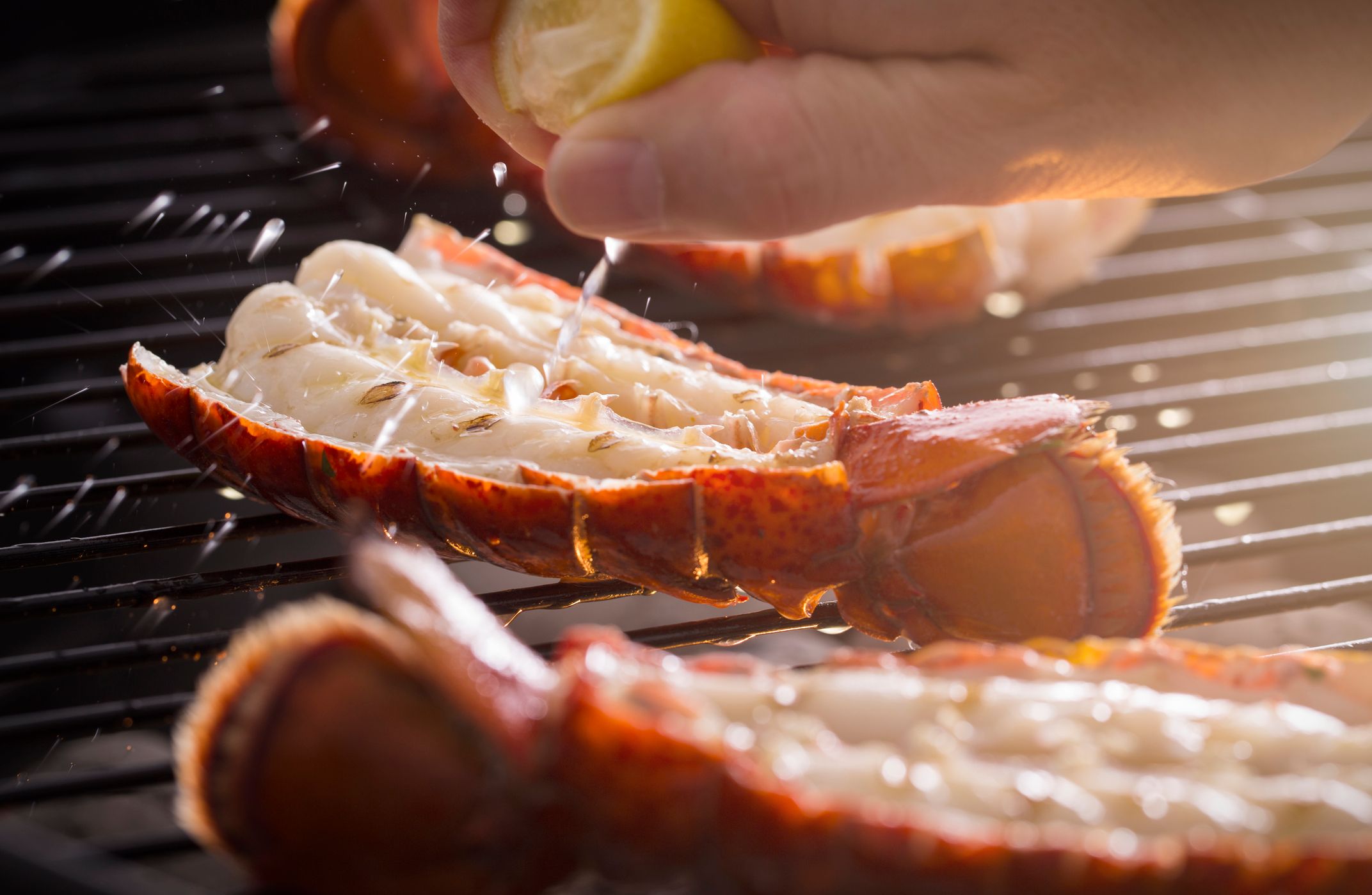 Queue de homard au barbecue