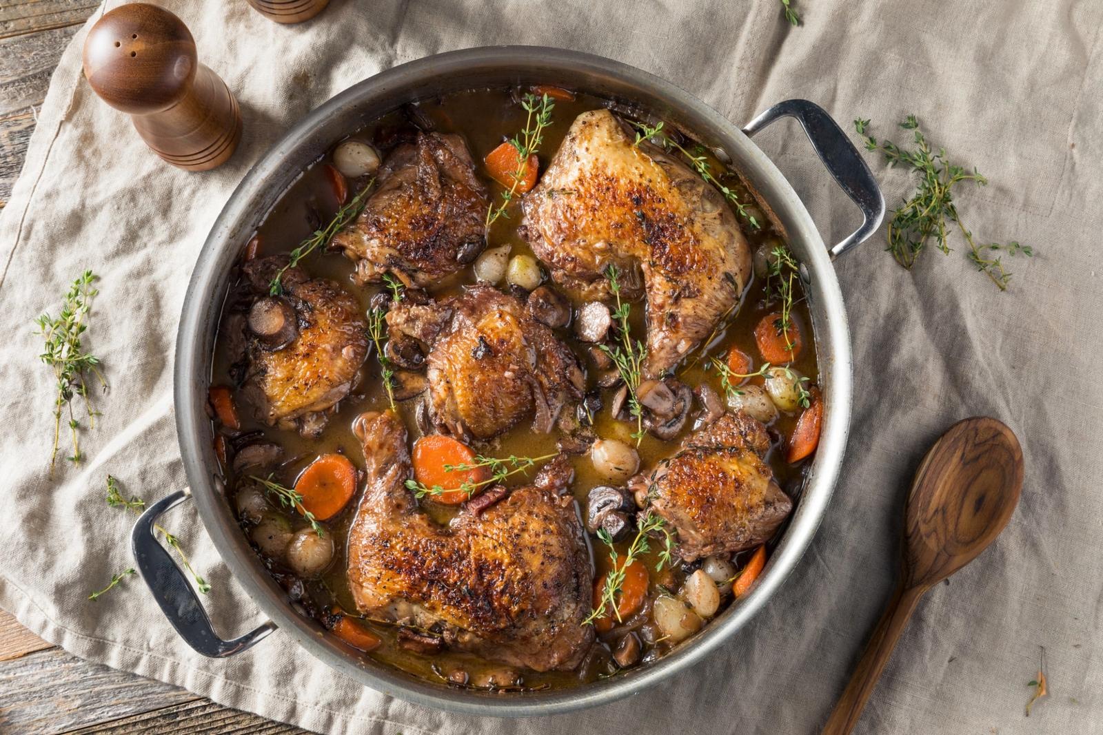 Recette coq au vin façon grand-mère