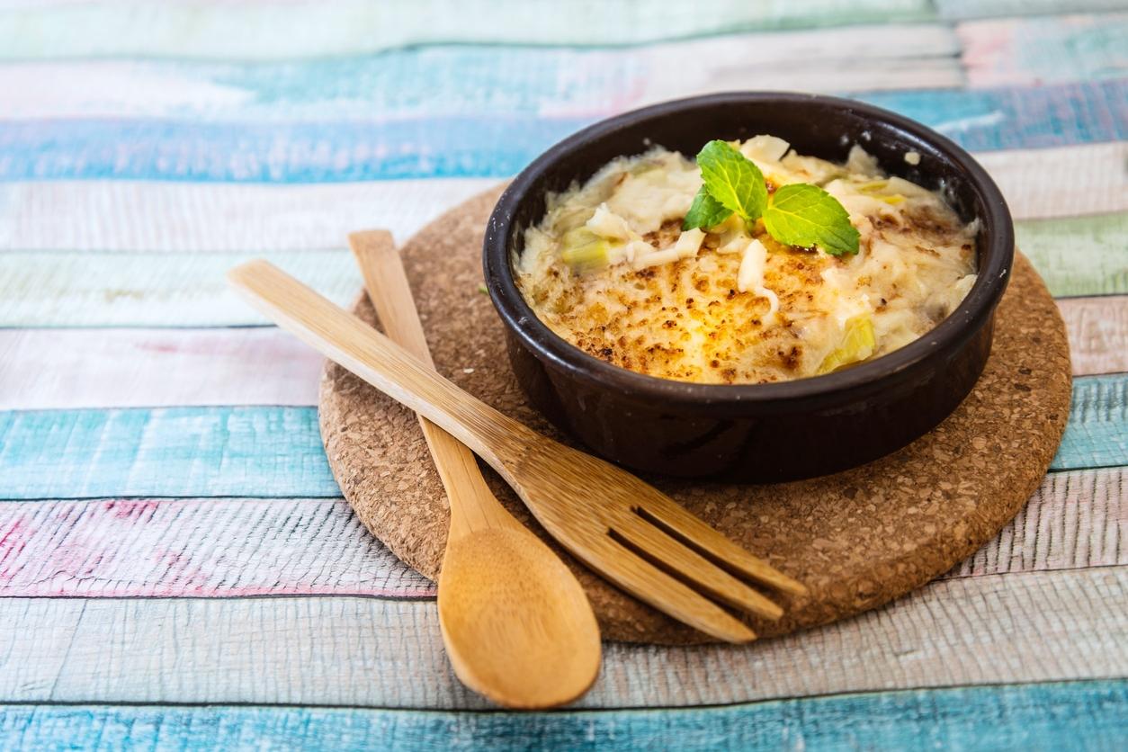 Pétoncles gratinés aux poivrons et champignons