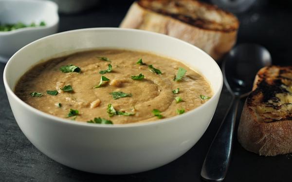 Soupe de lentilles pois chiches épicés
