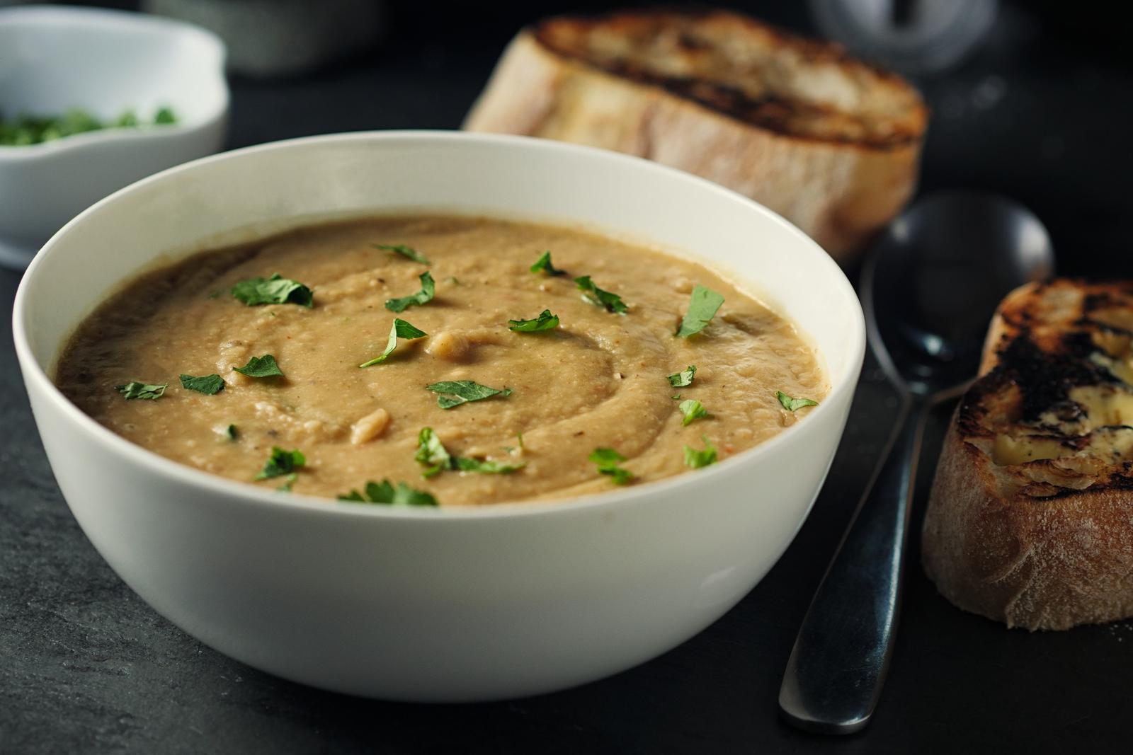 Soupe de lentilles pois chiches épicés
