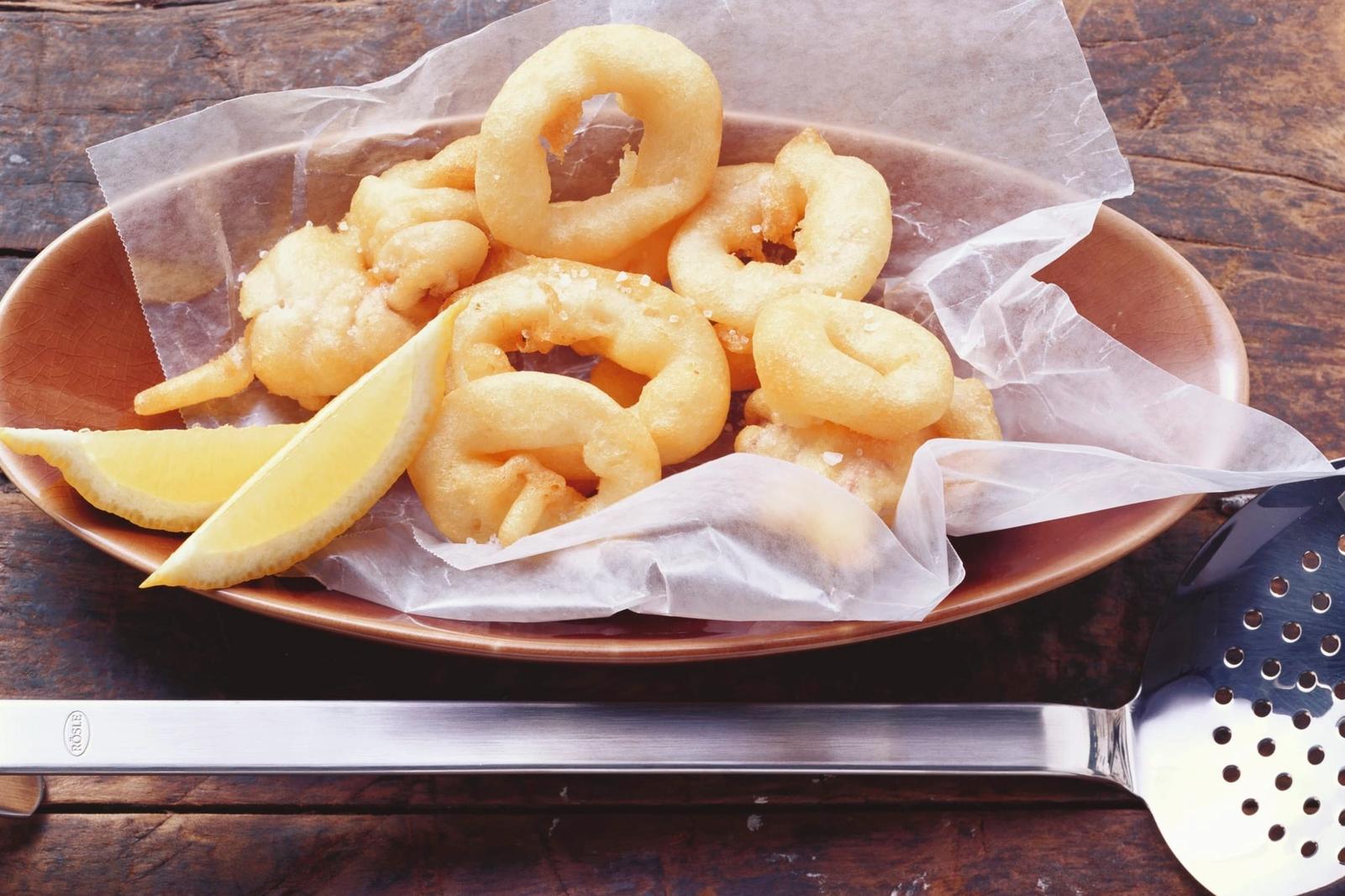 Calamars frits en pâte à la bière