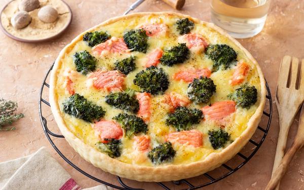 Recette quiche au sumon brocolis