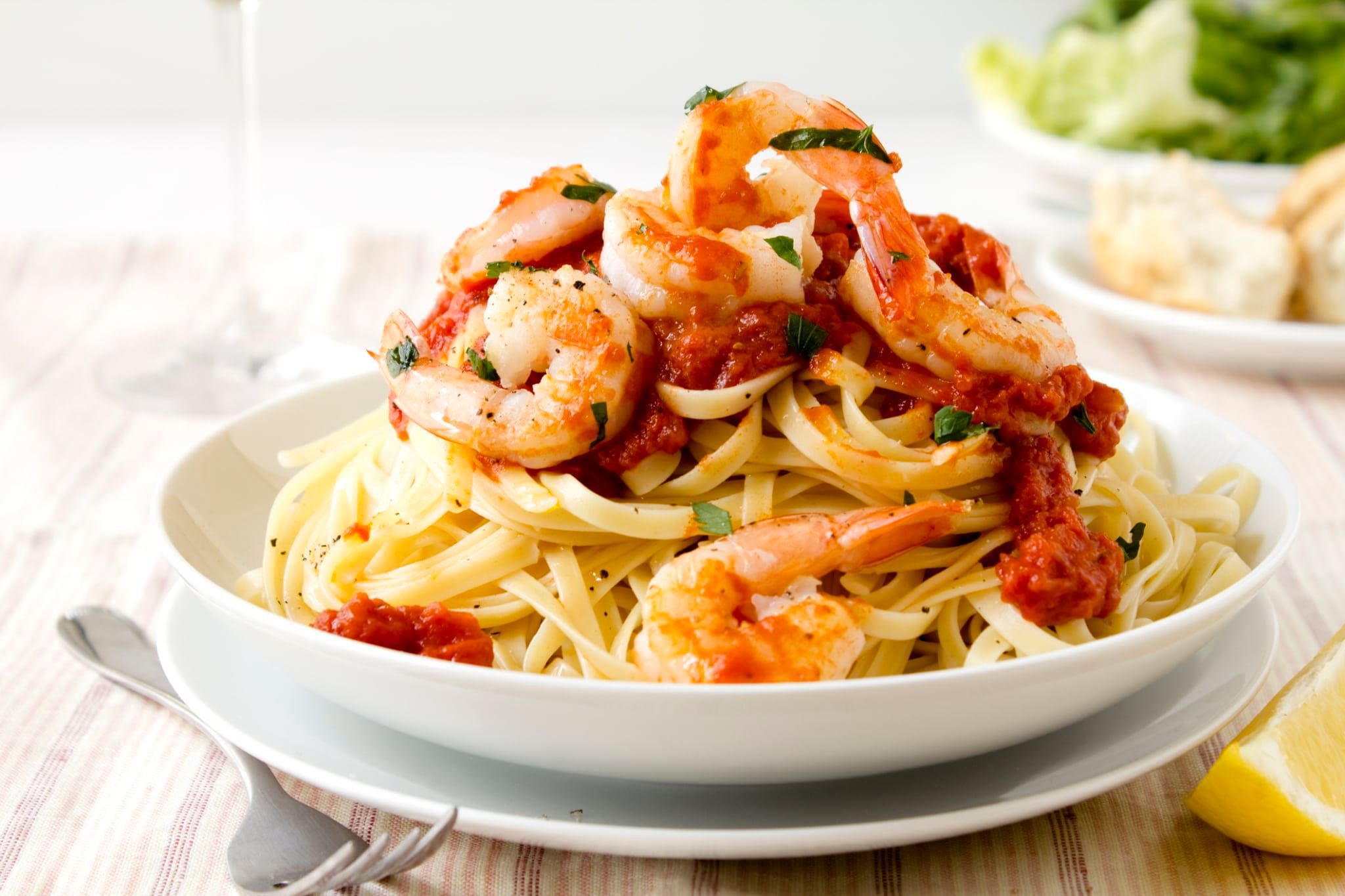 Linguines aux crevettes