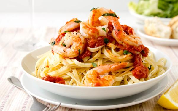 Linguines aux crevettes