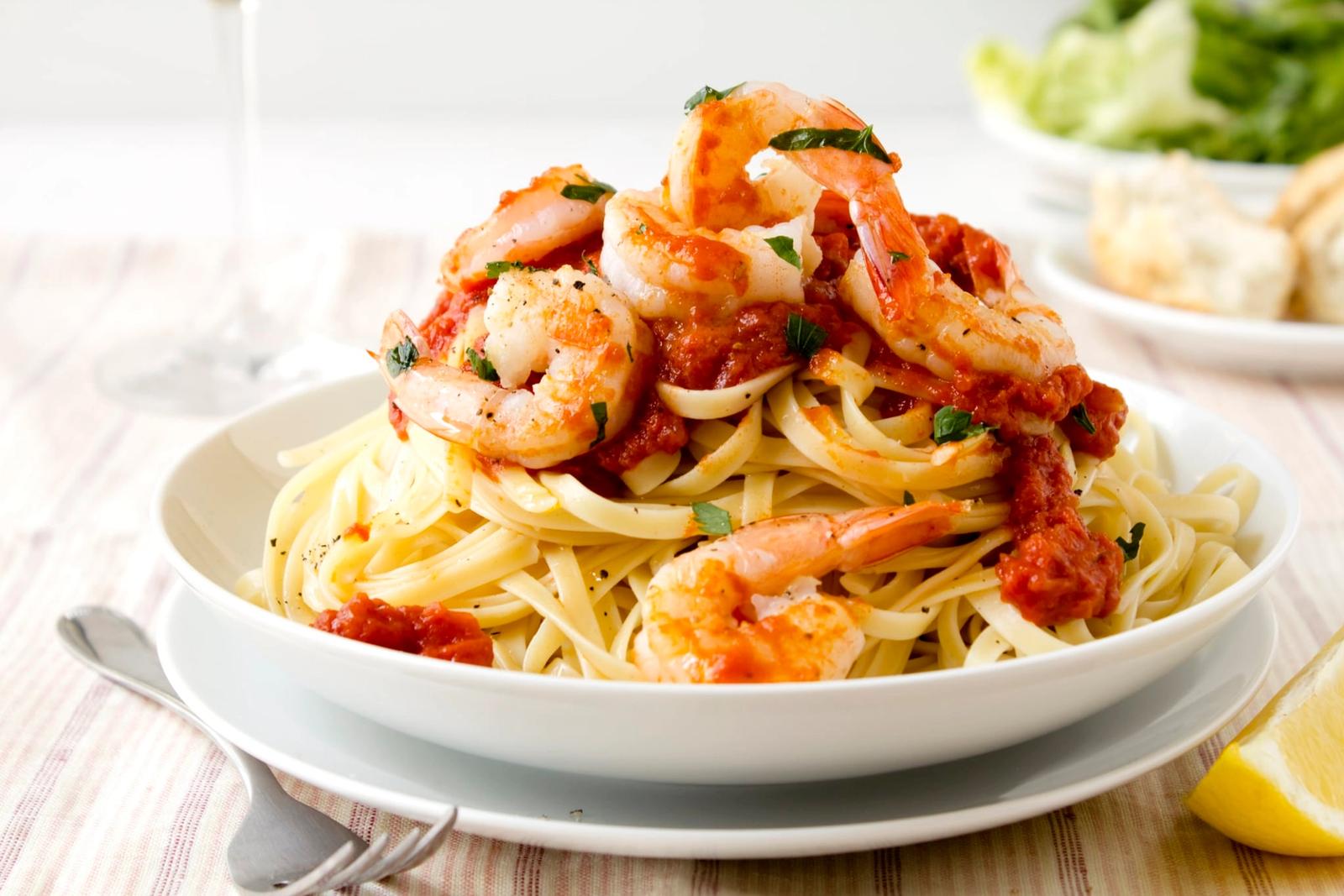 Linguines aux crevettes