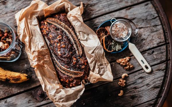 Pain aux bananes et aux noix