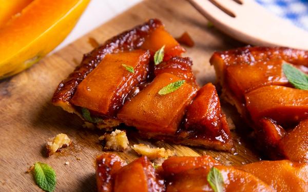 Tarte tatin à la papaye