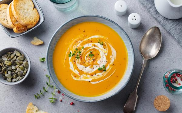 Velouté de citrouille et carottes