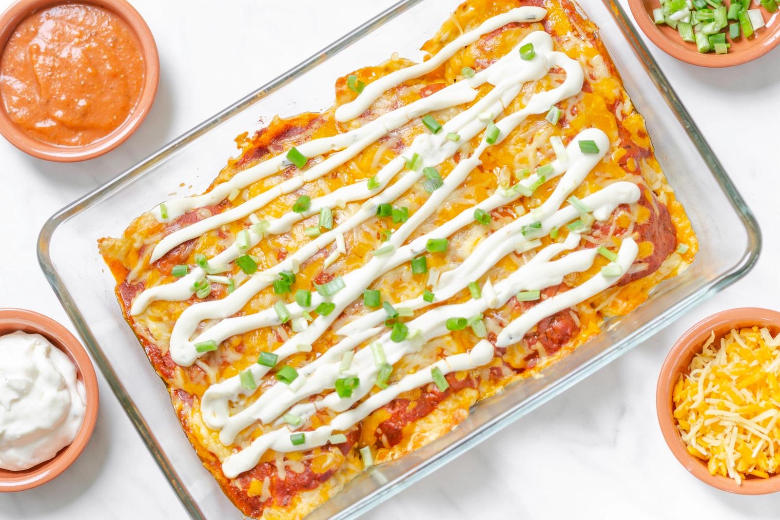 Enchiladas de bœuf haché au cheddar (régime keto)