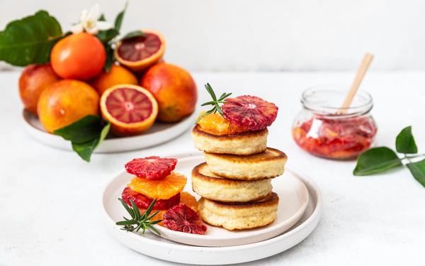 Crêpes à l’orange sanguine et au miel