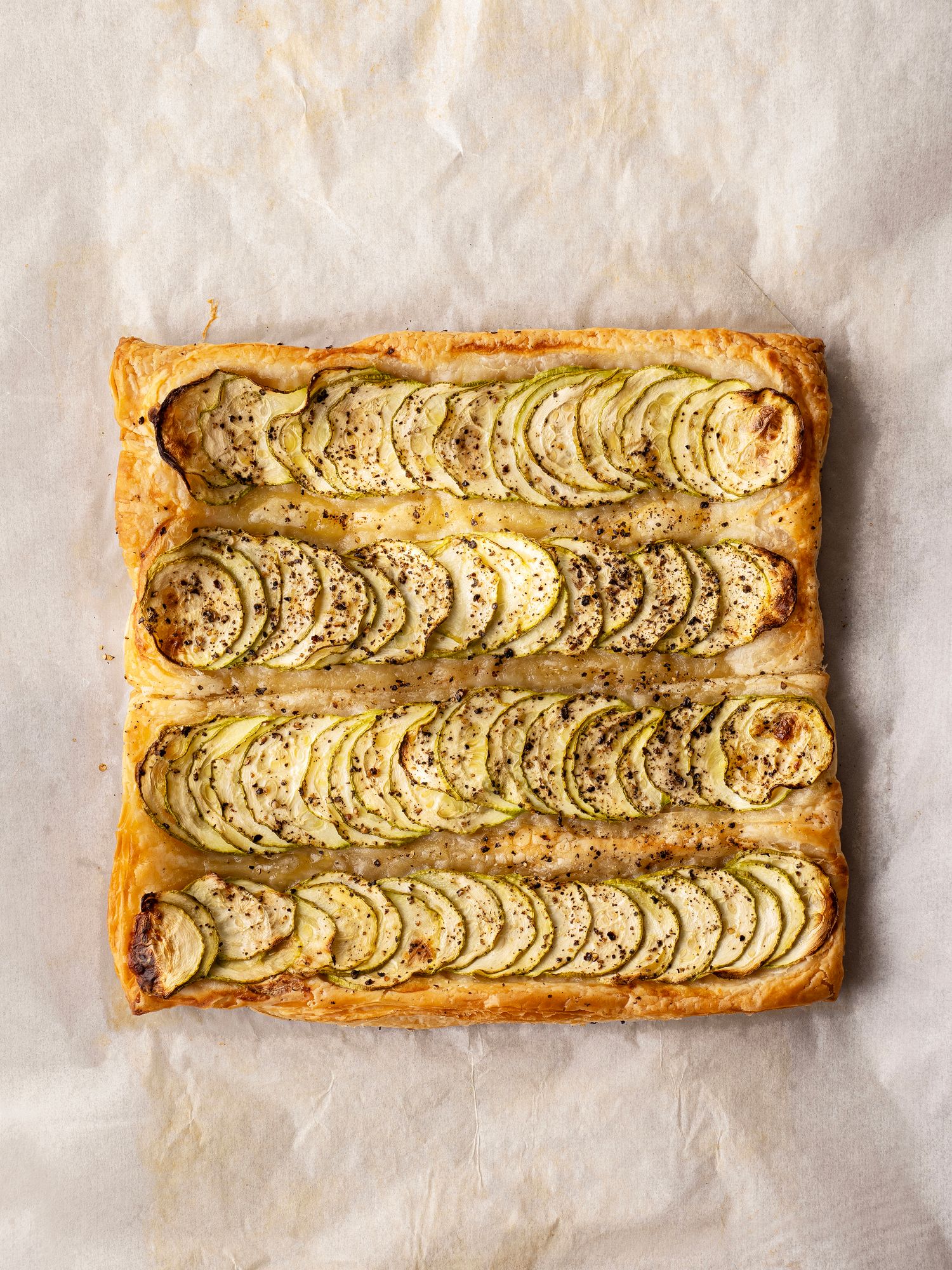 Tarte fine courgettes