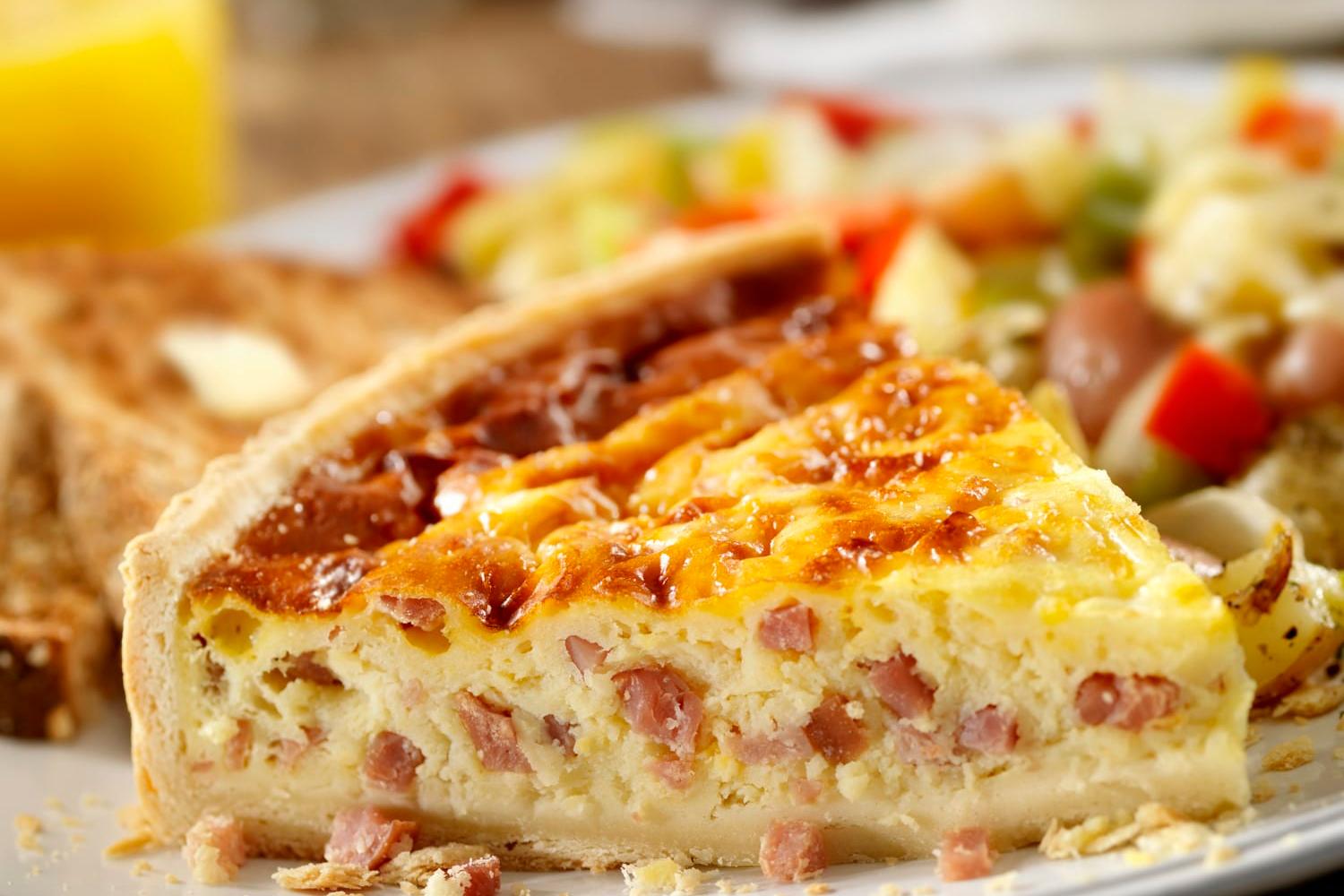 Recette quiche au jambon et fromage