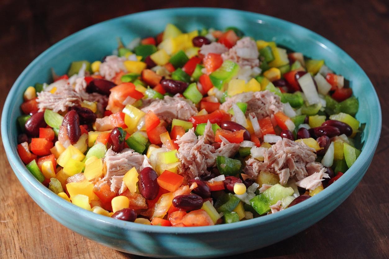 Salade de thon et haricots rouges