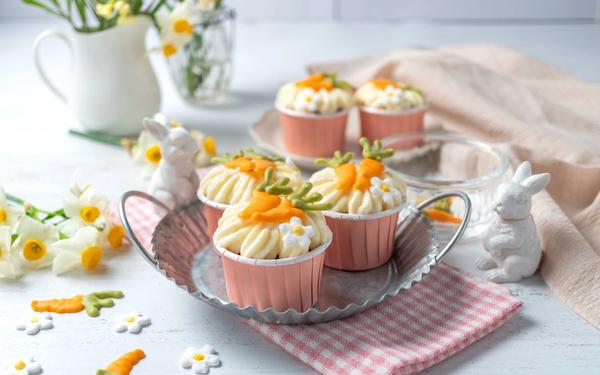 Cupcakes au chocolat blanc pour Pâques