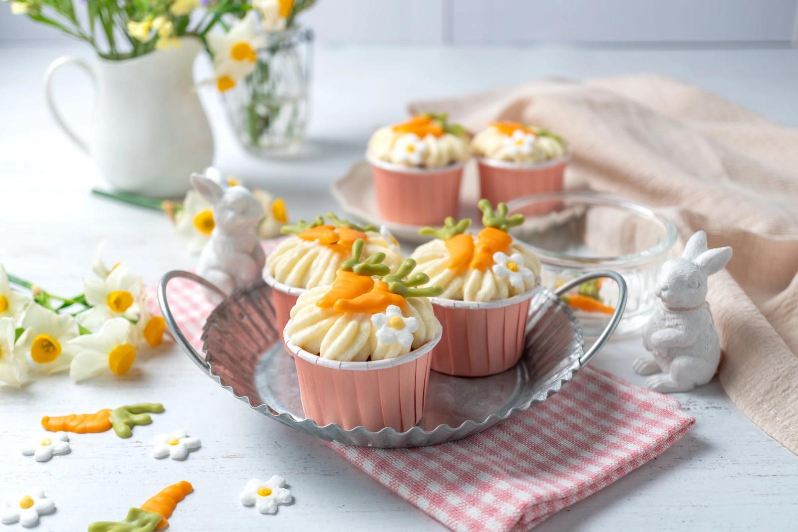 Cupcakes au chocolat blanc pour Pâques