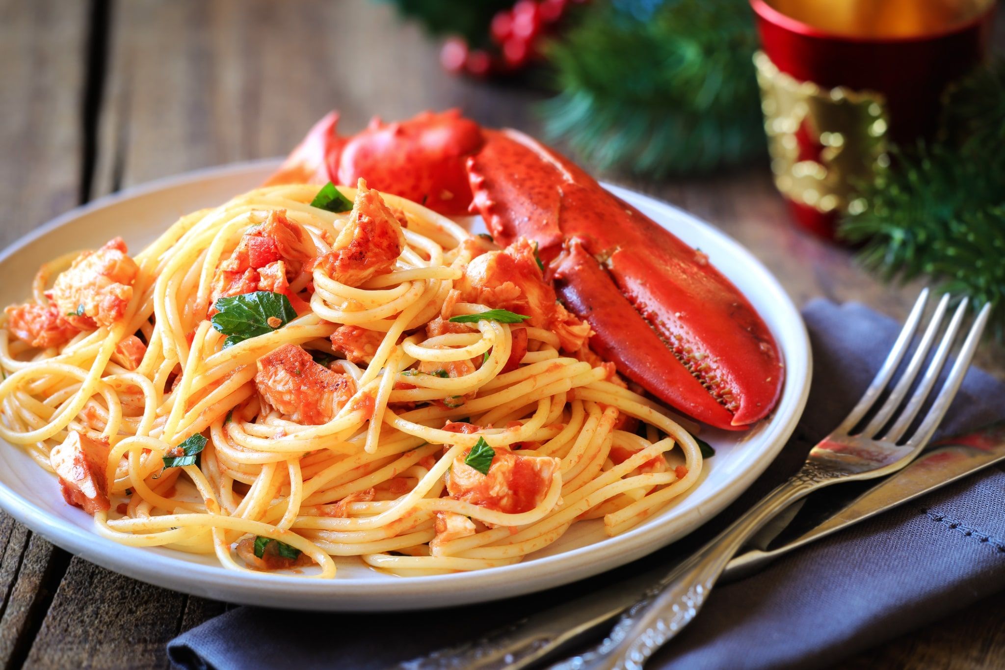 Recette de spaghettis gourmands au homard