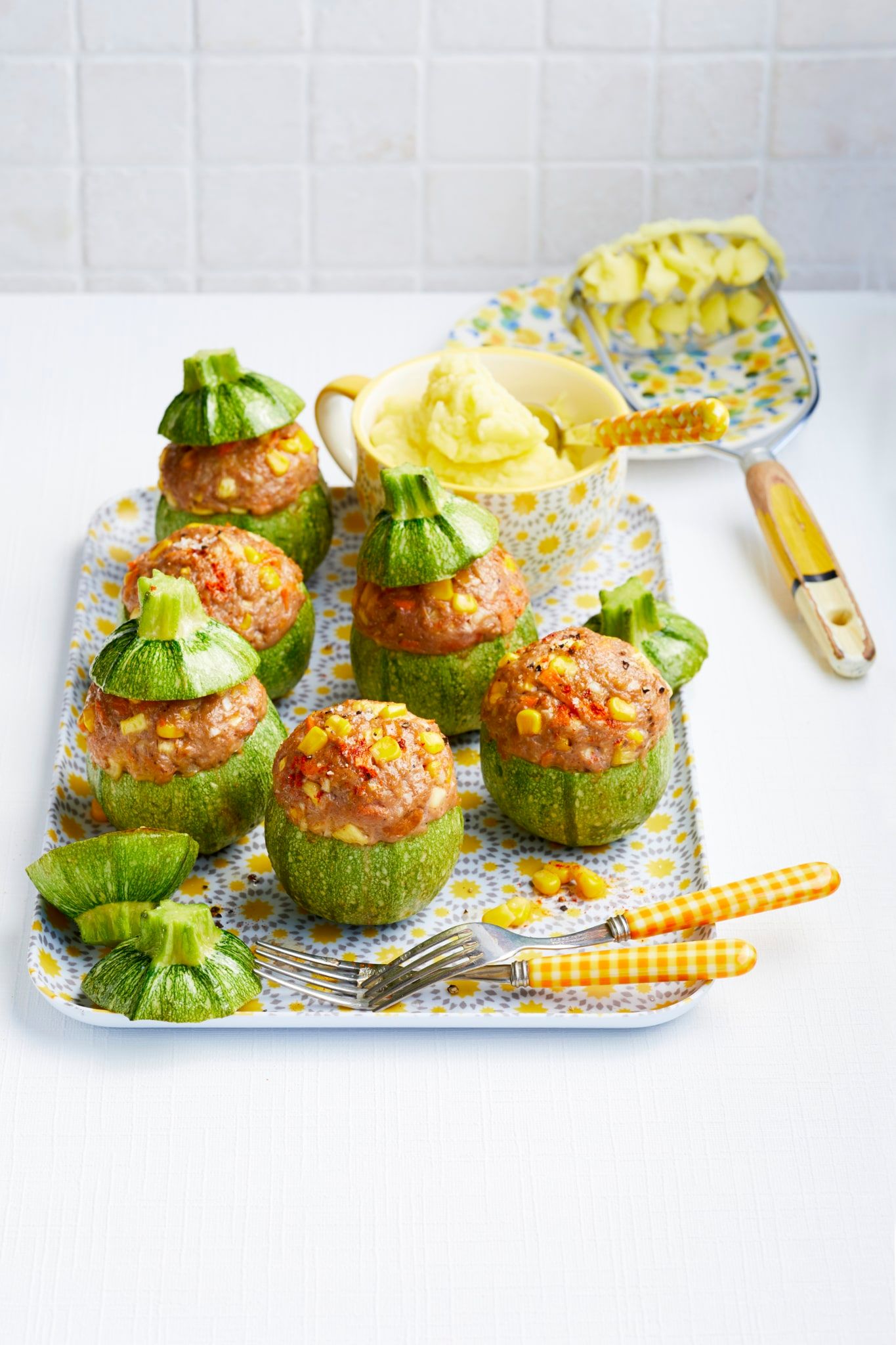 Courgettes rondes farcies