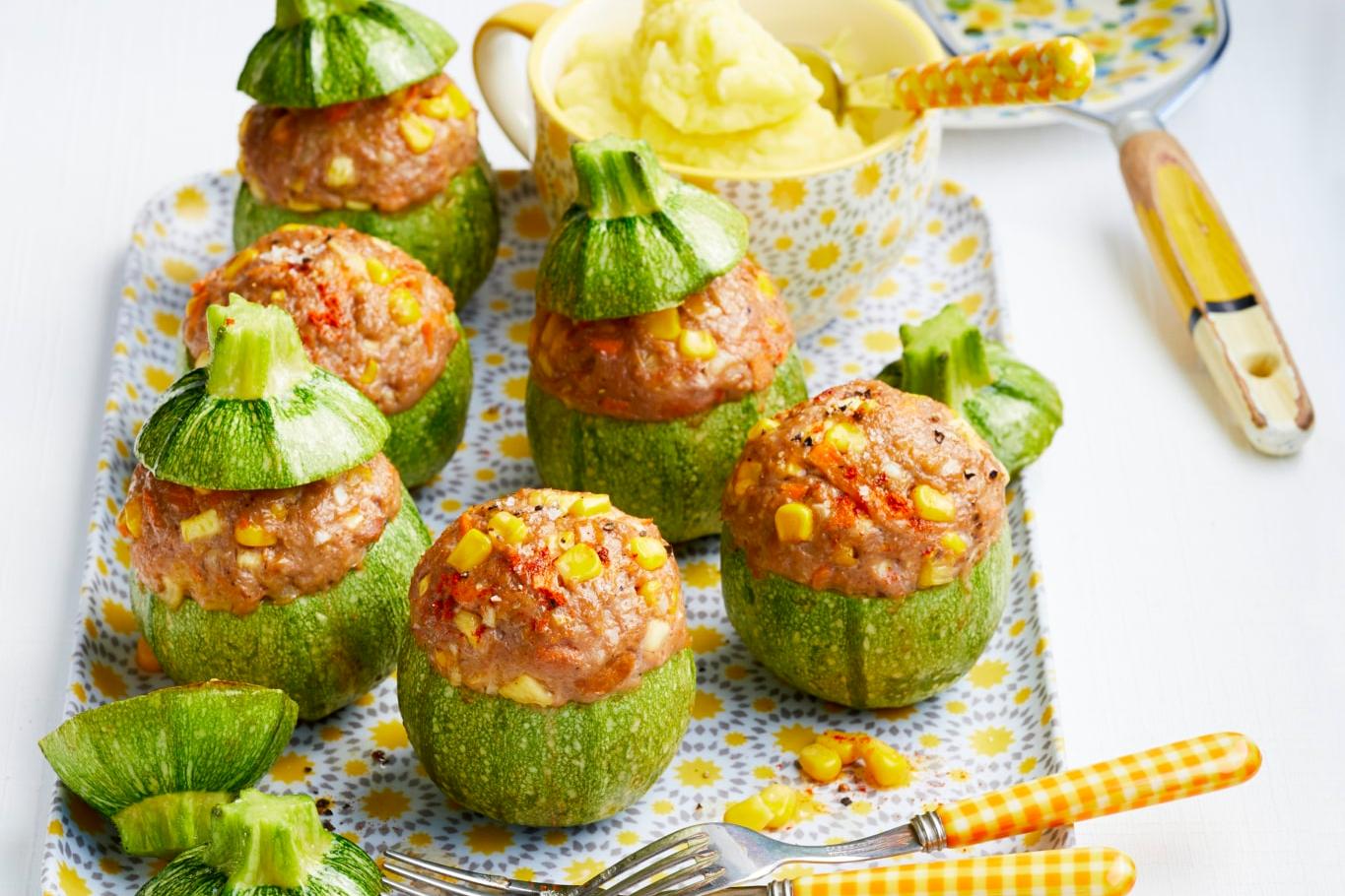 Courgettes rondes farcies