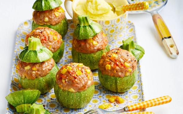 Courgettes rondes farcies