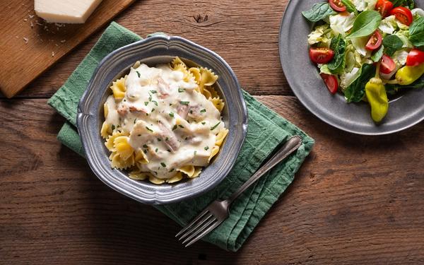 Recette pâtes farfalles sauce alfrédo