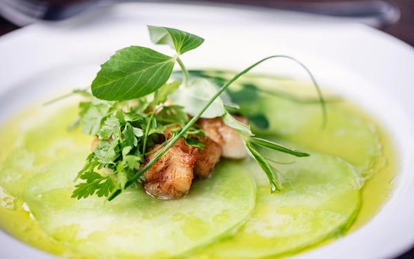 Ceviche de pétoncles au chou-rave