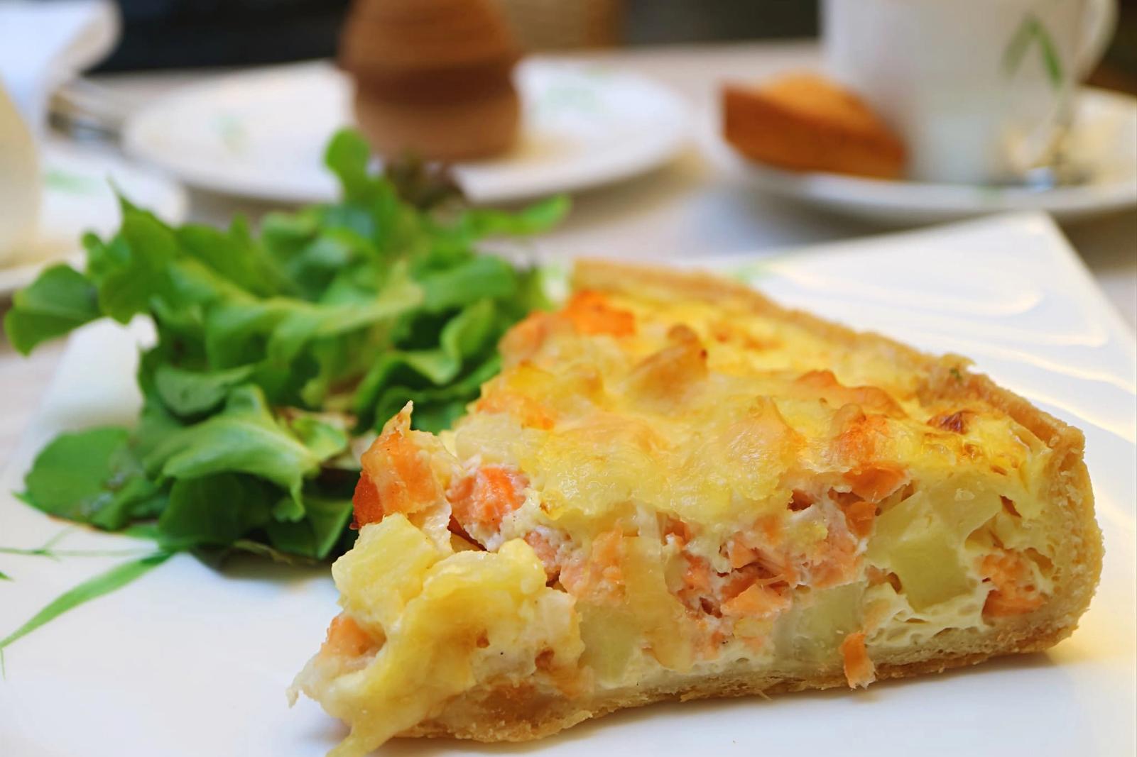 Quiche de saumon à l'oignon