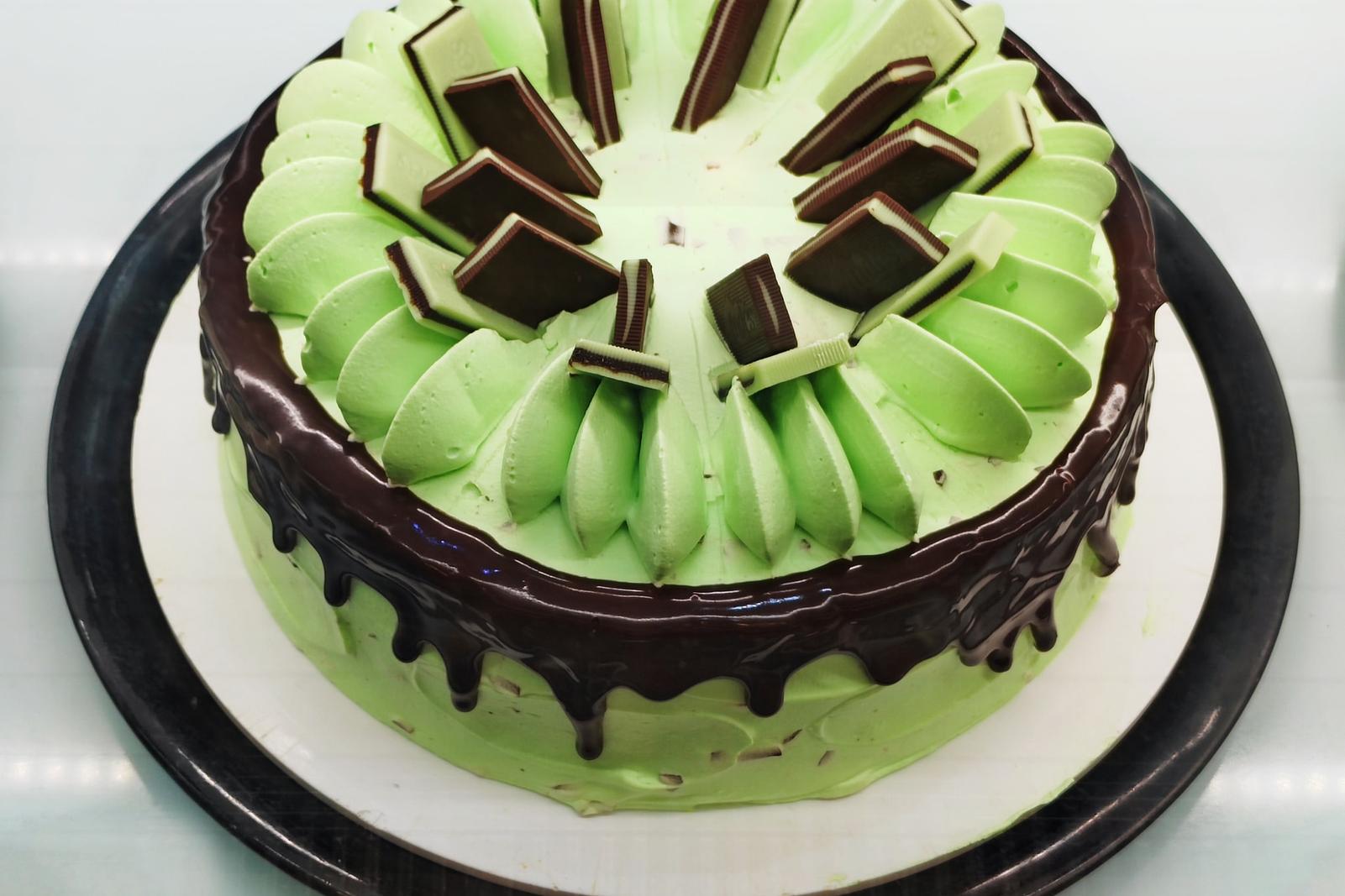 Gâteau au chocolat et à la menthe