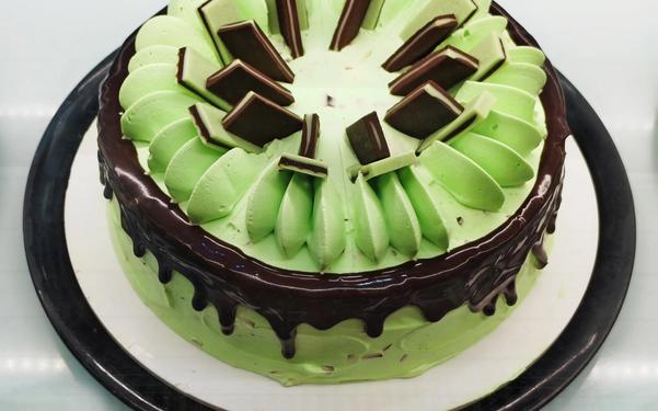 Gâteau au chocolat et à la menthe