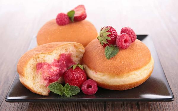 Beignets à la framboise