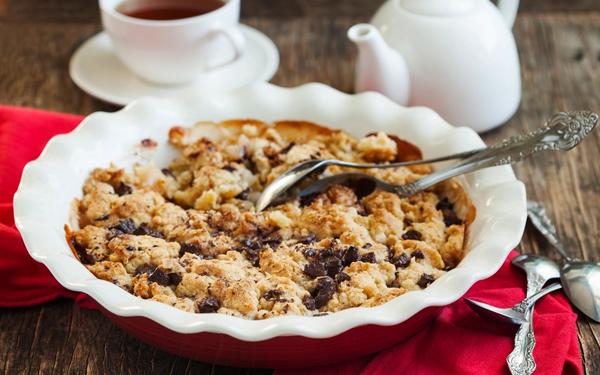 Crumble aux poires et au chocolat
