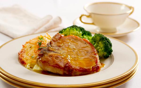 Côtelettes de porc laqué moutarde et miel