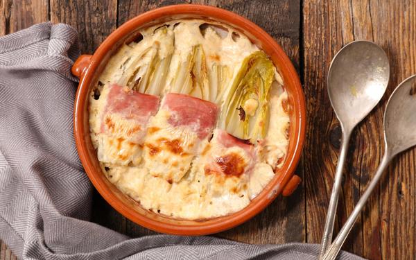 Chicons (endives) au jambon et crème