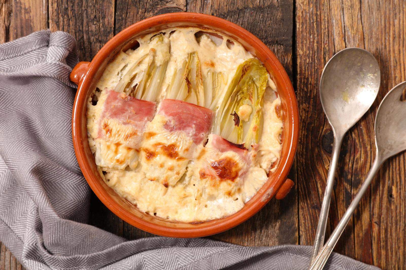Chicons (endives) au jambon et crème