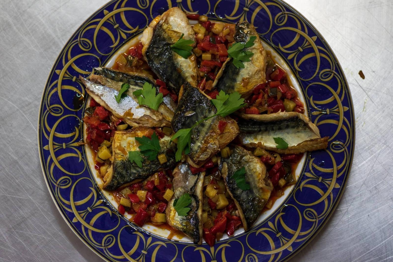 Recette maquereau mariné sur lit de légumes