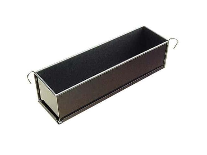 Test du moule GOBEL Pâté long uni antiadhérent, à charnière, au fond démontable – 350x80x80 mm