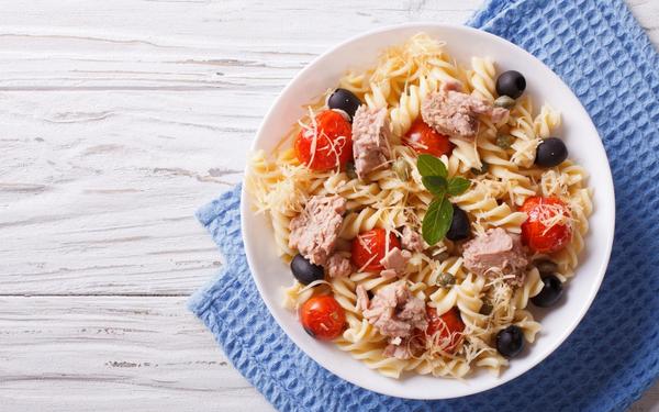 Recette pâtes fusilli au thon grillé