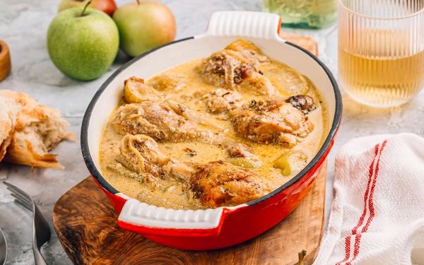 Recette du poulet à la normande maison