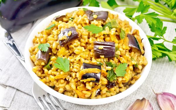 Boulgour aux aubergines