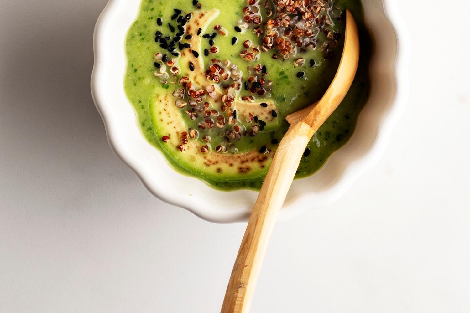 Recette soupe d'avocats et quinoa