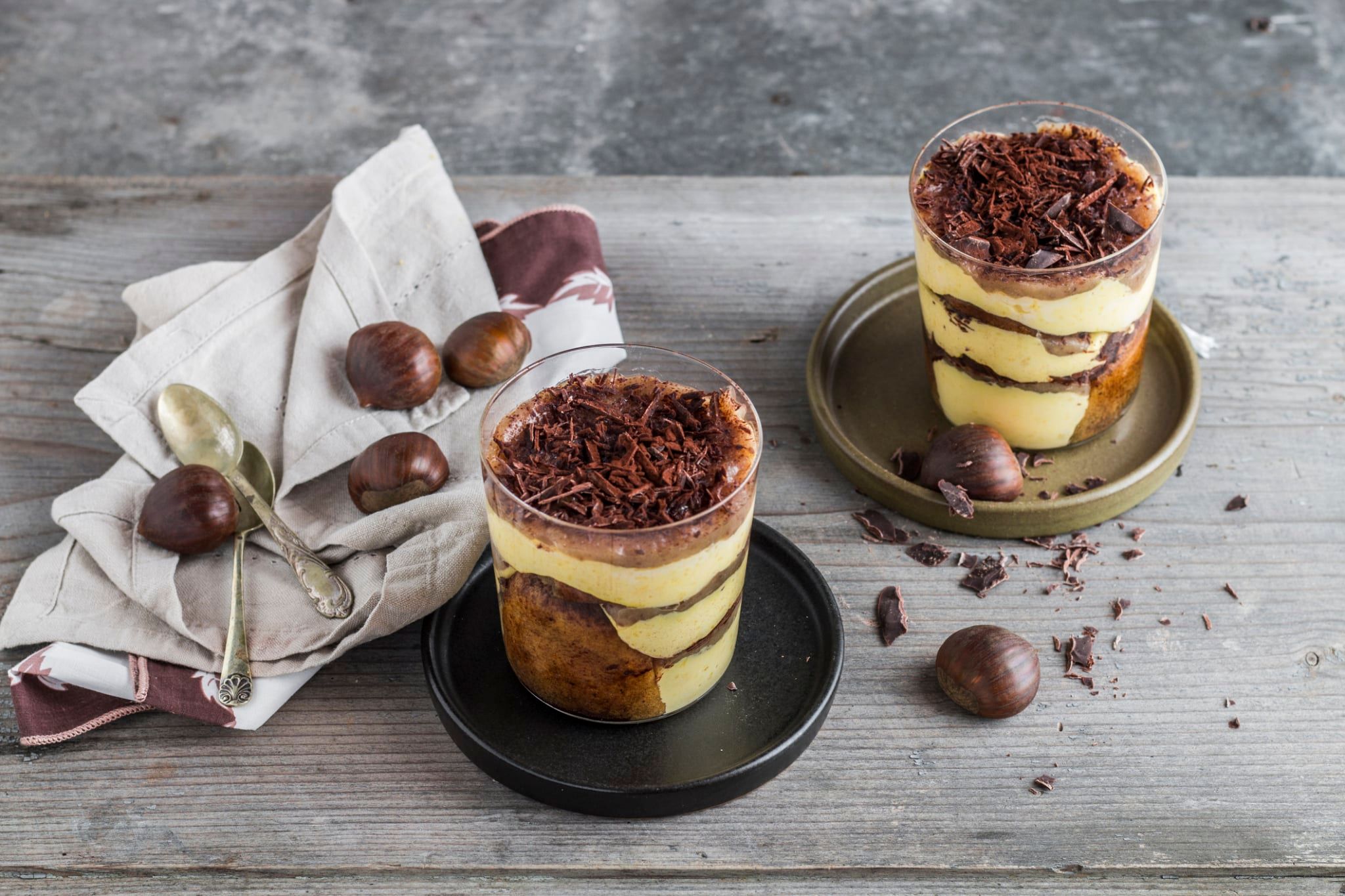 Tiramisù aux châtaignes et chocolat
