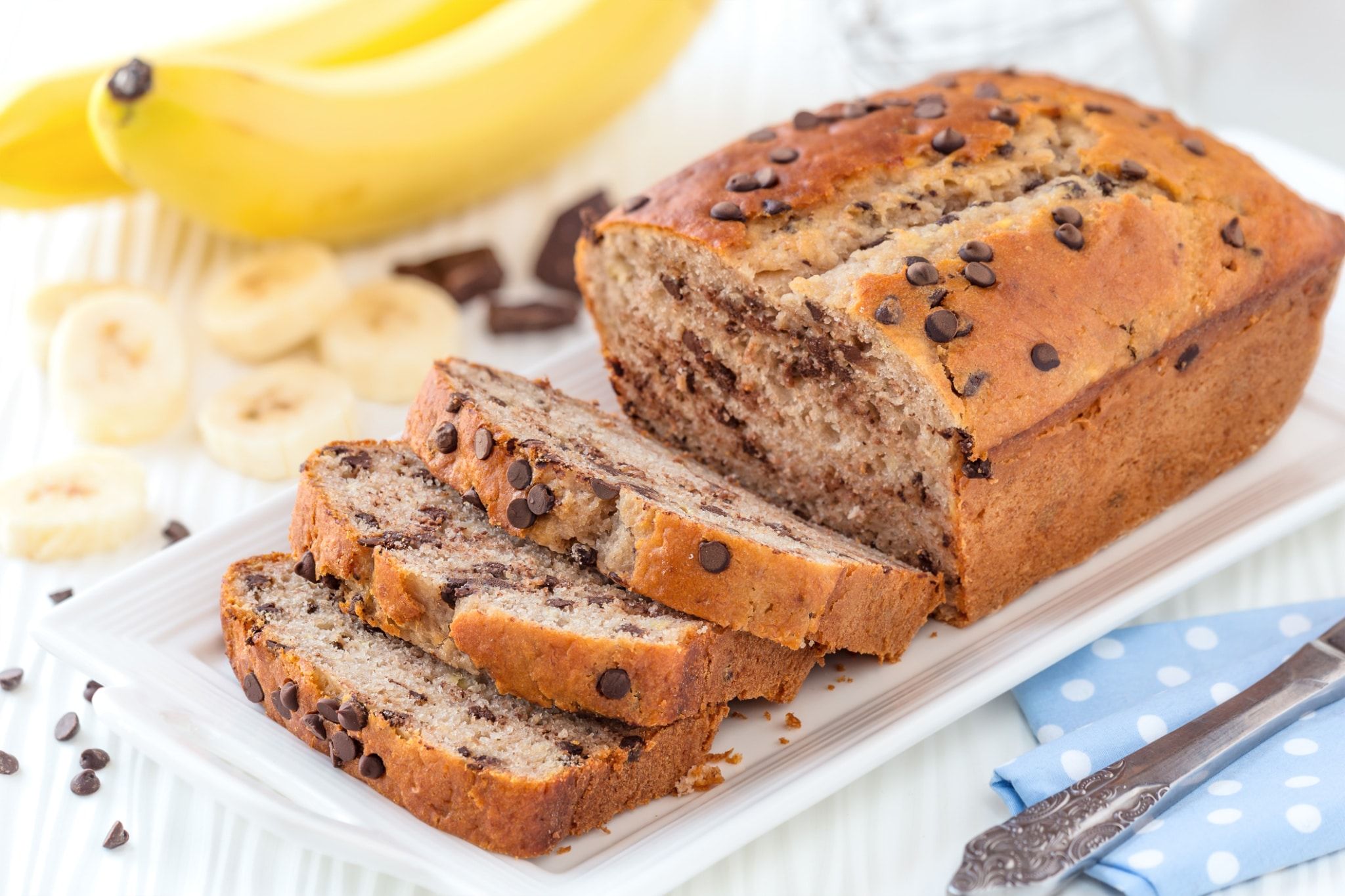 Pain de banane (banana bread) aux pépites de chocolat