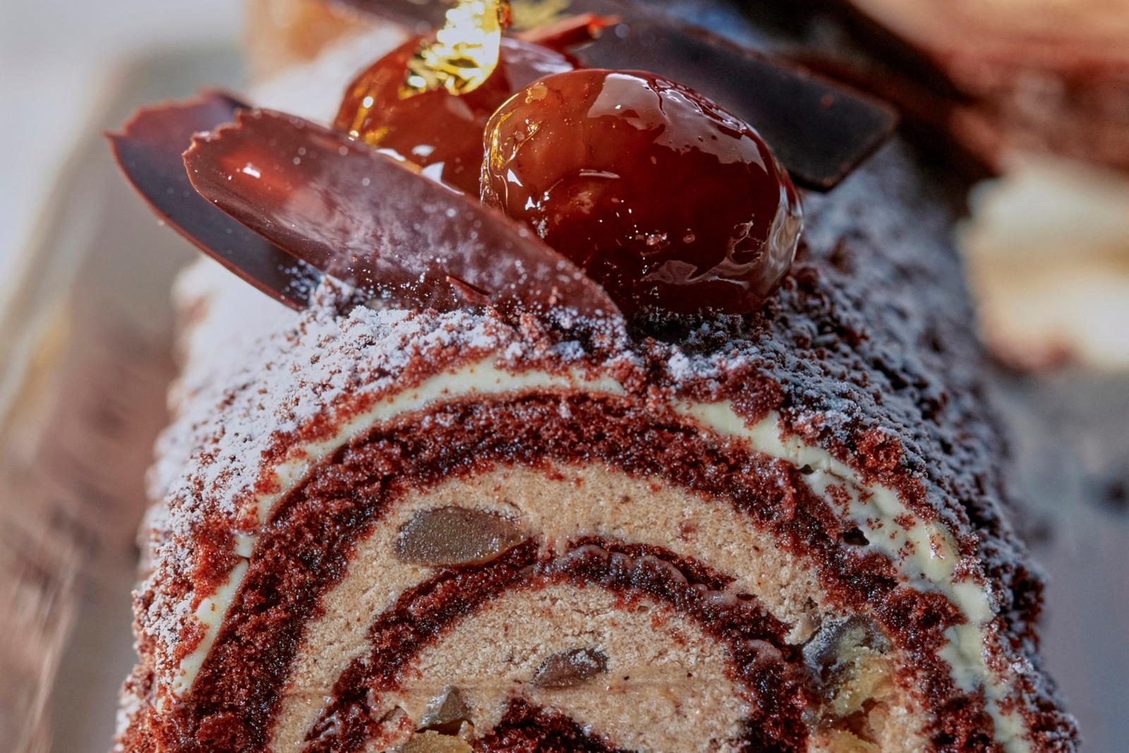 Bûche de Noël à la crème de marrons