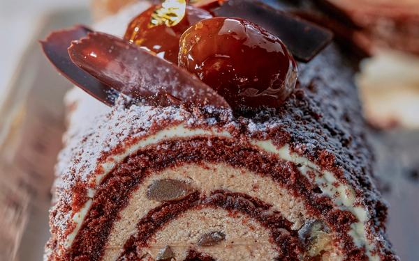 Bûche de Noël à la crème de marrons