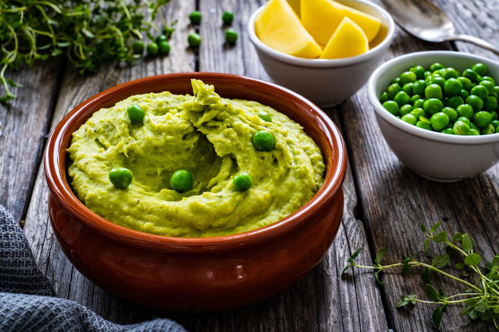 Recette purée de pomme de terre aux petits pois