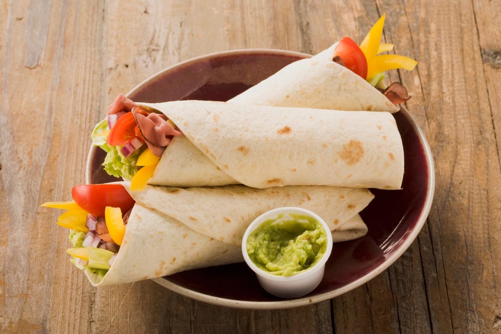Wraps au bœuf et à l'avocat