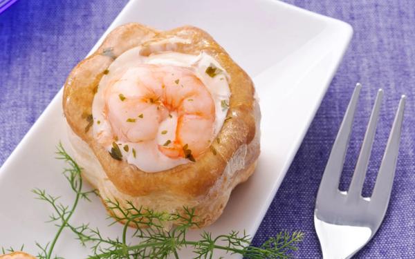 Vol-au-vent aux crevettes